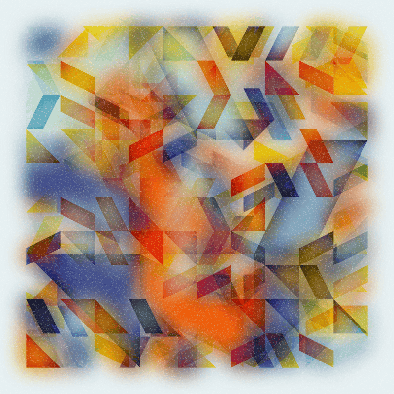 Grid of gradients with burn blend