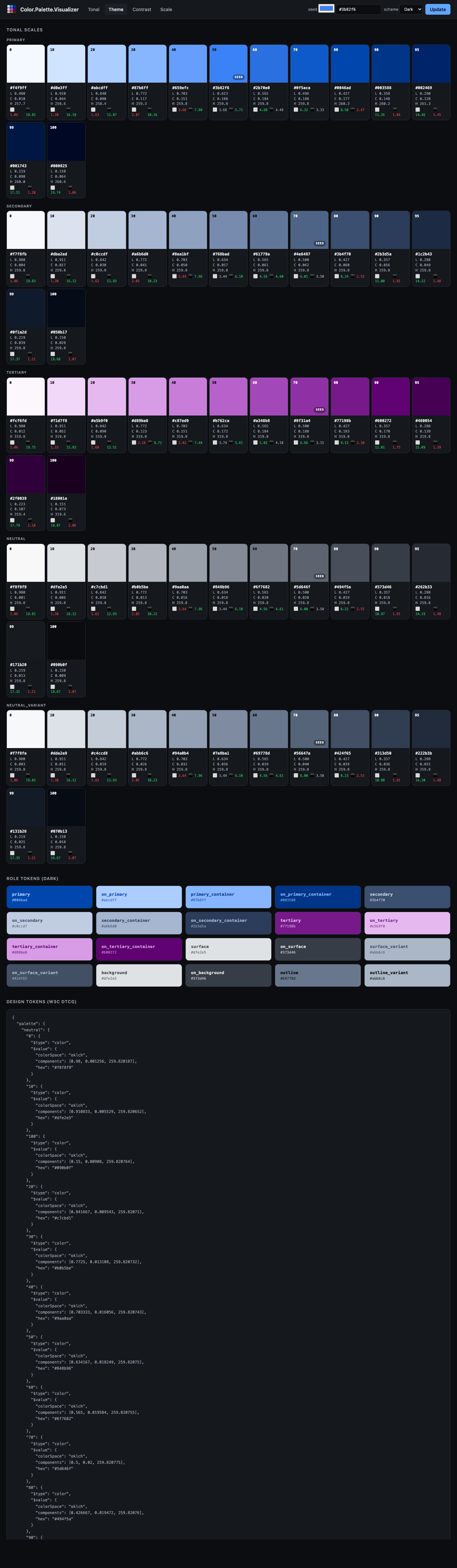 Theme dark scheme