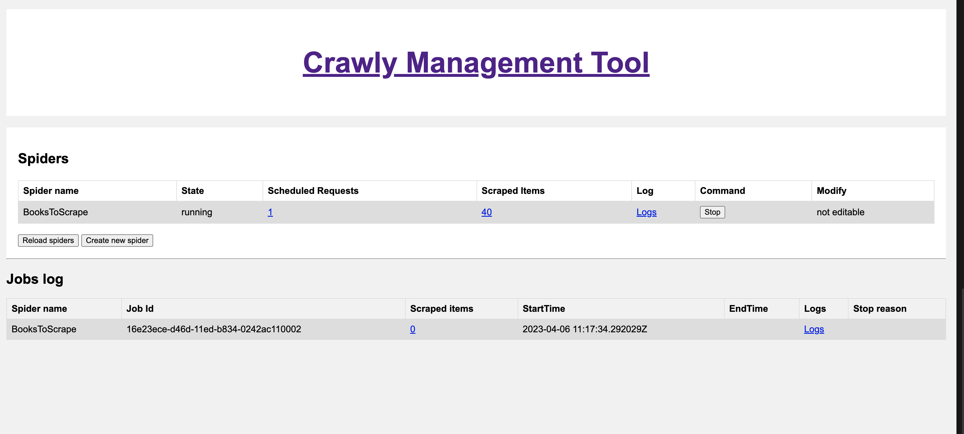 Crawly Management