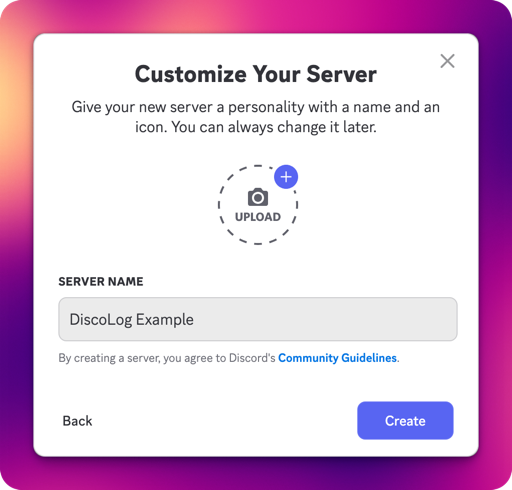 Create Server step 3