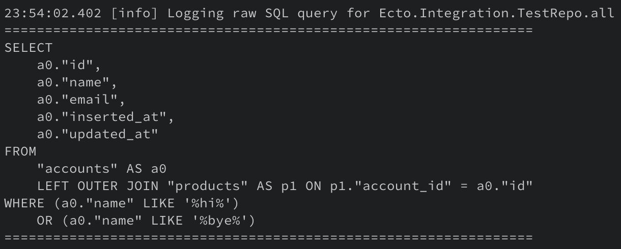 EctoDbg example output