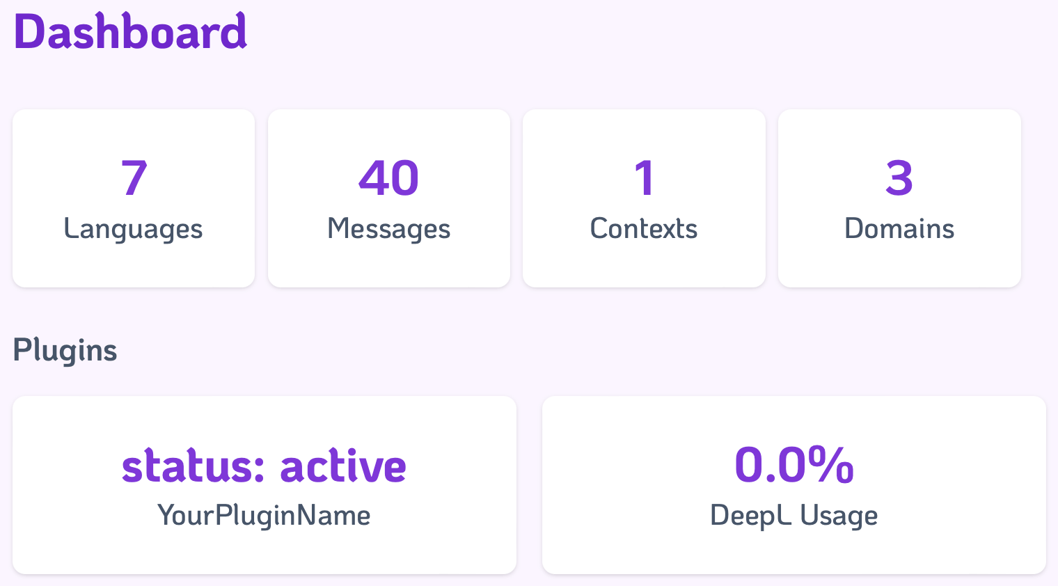 Preview of plugin's panel added to the Kanta dashboard
