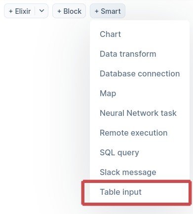 Screenshot of adding the smart cell