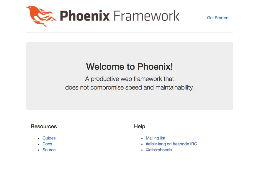 Phoenix Welcome Page