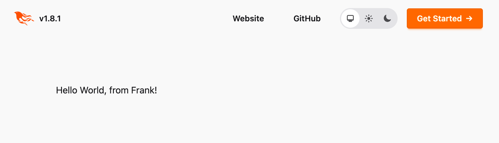 Frank Greets Us from Phoenix