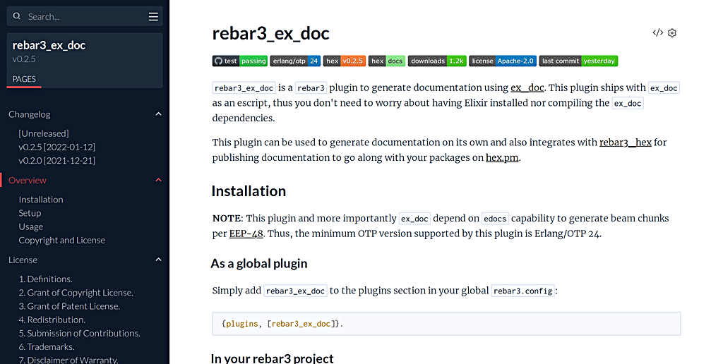 Screenshot of rebar3_ex_doc
