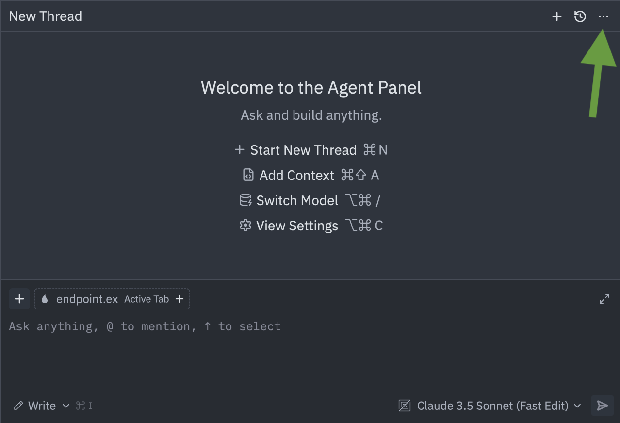 Zed AI panel